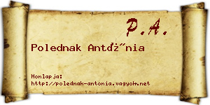 Polednak Antónia névjegykártya